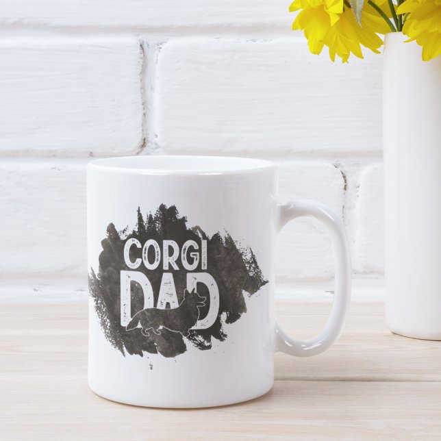 Mug Amoureux des chiens Fête des pères Corgi Papa pers (Créateur téléchargé)