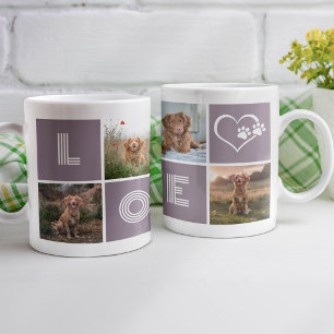 Mug Amoureux des chiens Heart Love Photo Collage