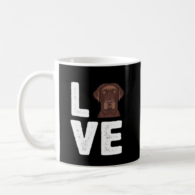 Mug Amoureux des chiens | I Love Chocolate Labrador (Gauche)