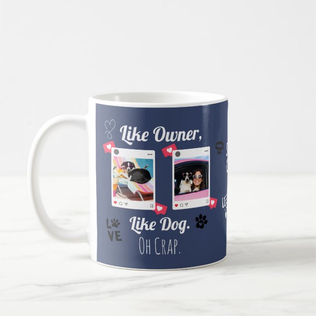 Mug Amoureux des chiens personnalisé | Cadeau phot (Gauche)