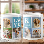 Mug Amoureux des chiens Personnalisé LOVE Paw 7 Photo<br><div class="desc">Présentant notre tasse Empreinte de patte Amour moderne et élégant, le cadeau parfait pour tout amoureux des chiens! Cette tasse chic comporte un collage photo personnalisé moderne et le message personnalisé pour montrer votre amour pour votre ami en fureur. En tant que mère ou père de chien, rien de tel...</div>