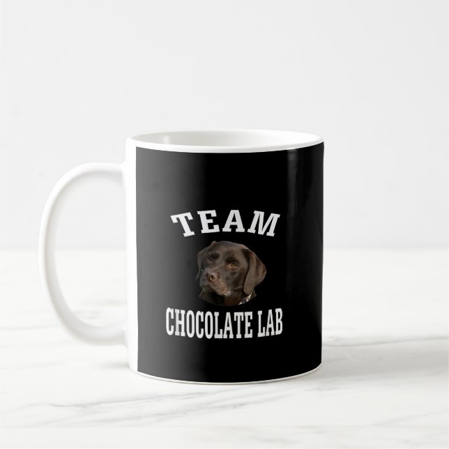 Mug Amoureux des chiens | Team Chocolat Labrador Retri (Gauche)