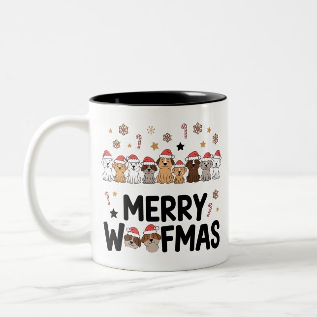 Mug Amoureux des chiens Woofmas : Joli cadeau de N (Gauche)