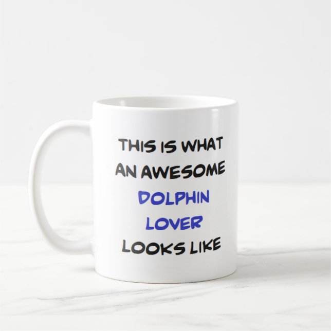 Mug amoureux des dauphins, génial (Gauche)