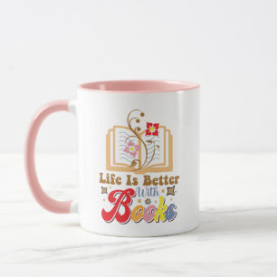 Mug Amoureux des livres mignon Citation "La vie est me