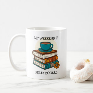 Mug Amoureux des livres, week-end complètement réservé