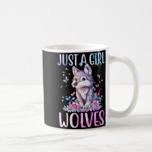 Mug Amoureux des loups juste une fille qui aime les an