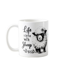 Mug amoureux des moutons sur mesure : la vie est m