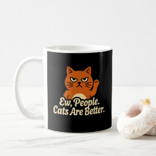 Mug Amoureux drôle de chats Beurk les gens Les chats s