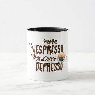 Mug Amoureux du Café Plus d'Espresso Moins de Déprime