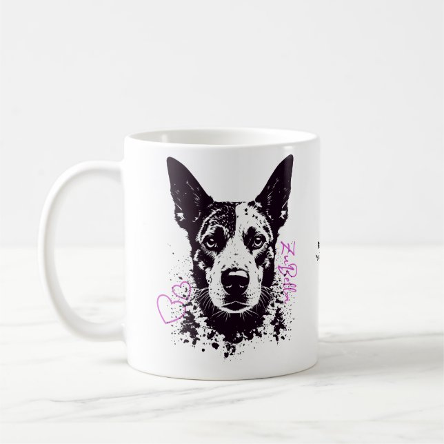 Mug Amoureux du chien bleu ZuBella Heeler (Gauche)