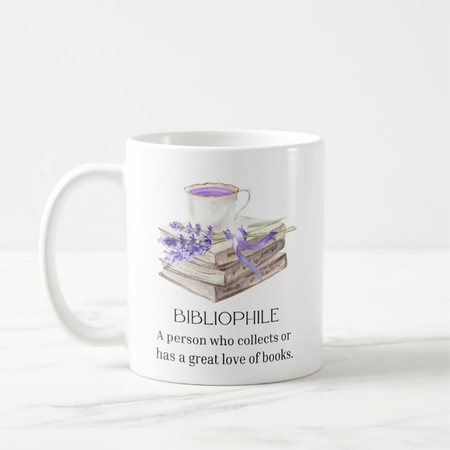 Mug amoureux du livre bibliophile (Gauche)