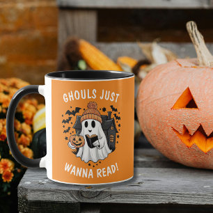Mug Amoureux du livre d'Halloween drôle