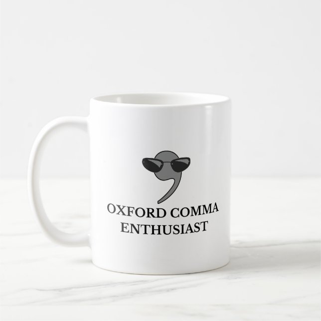 Mug Amoureux du Oxford Comma | Funny Enseignant anglai (Gauche)