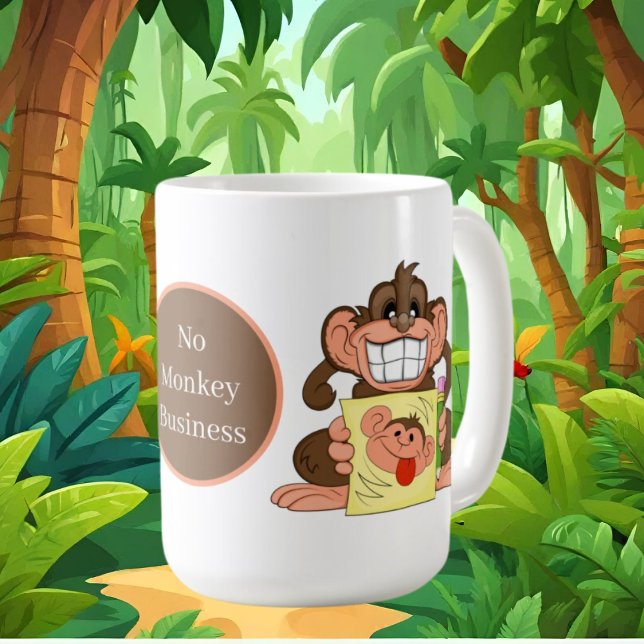 Mug amoureux du singe amusant ajouter du texte (Créateur téléchargé)