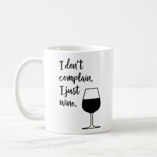 Mug Amoureux du vin drôle Dire en noir et blanc