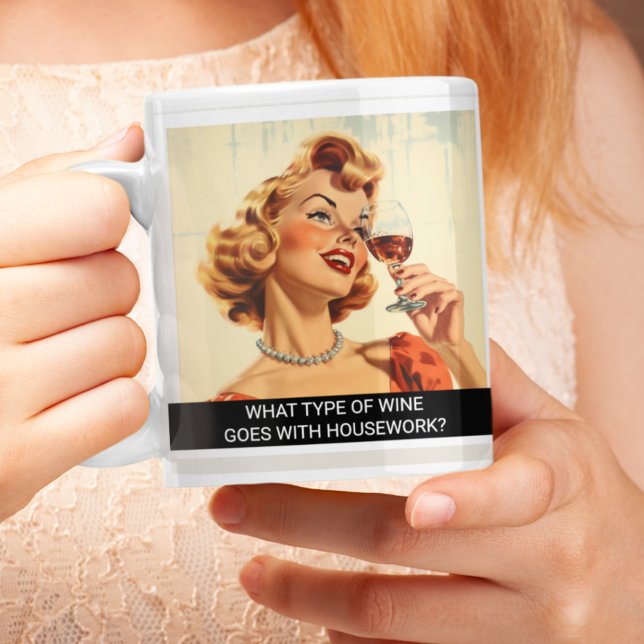 Mug Amoureux du vin Funny Retro les années 50 Dire (Créateur téléchargé)