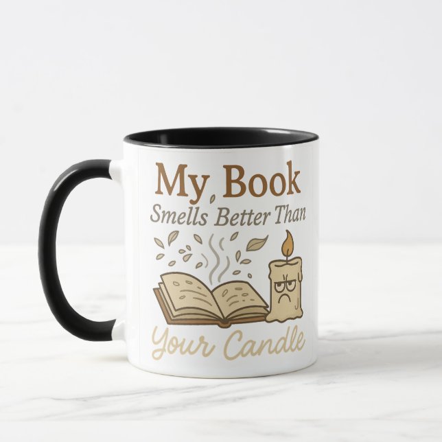 Mug Amoureux - "Mon livre sent mieux que (Gauche)