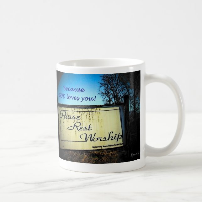 Mug Amours de Dieu de culte de repos de pause vous (Droite)