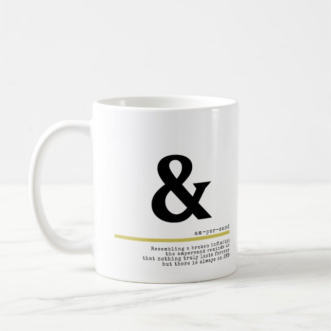 Mug Ampersand minimal de la typographie noire (Gauche)