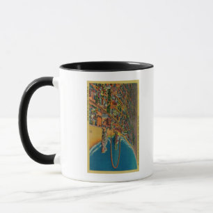 Mug Amphithéâtre, plage, et pilier d'arc-en-ciel