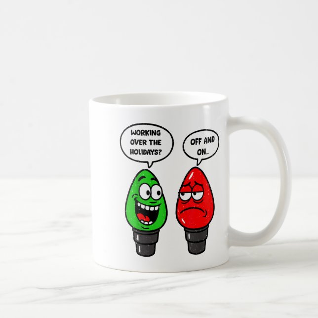 Mug Ampoule de lampe de Noël blague fonctionnement all (Droite)