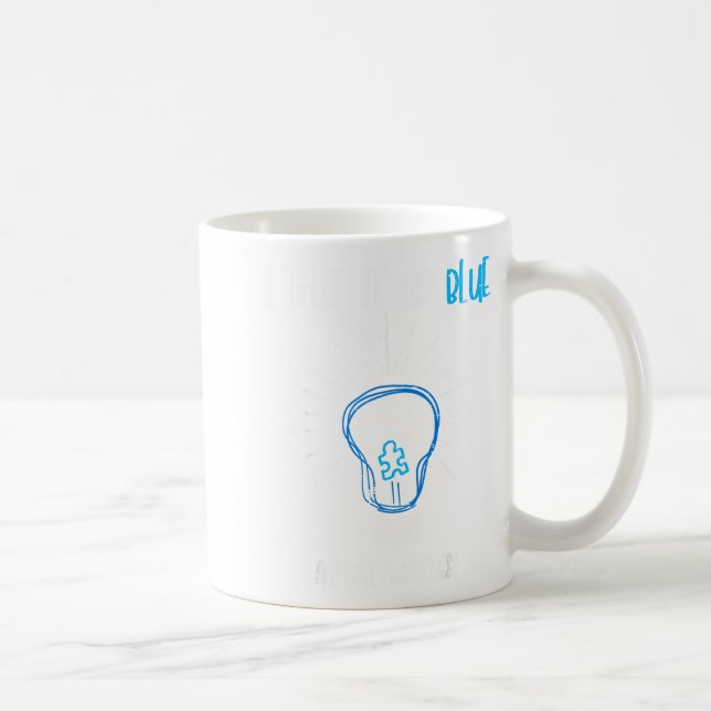 Mug Ampoule de sensibilisation à l'autisme Light Up Bl (Droite)