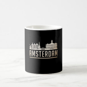 Mug Amsterdam City Cityscape Skyline Drôle idée cadeau