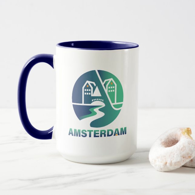 Mug Amsterdam Netherlands Europe (Avec donut)