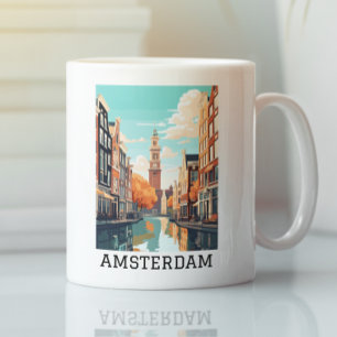 Mug Amsterdam Pays-Bas Canal Travel