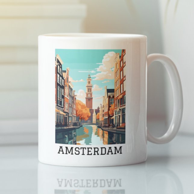 Mug Amsterdam Pays-Bas Canal Travel (Amsterdam Netherlands Canal Travel Coffee Mug)