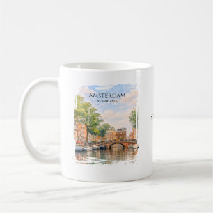 Mug Amsterdam Pays-Bas Canal Ville Colorée   Voyage