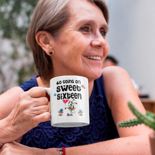 Mug Amusant 60 Se Déroule En Sweet sixteen Cartoon Vac