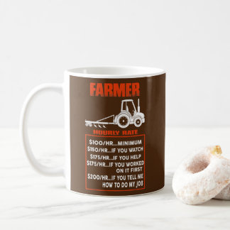 Mug Amusant agriculteur Taux horaire Agriculture 