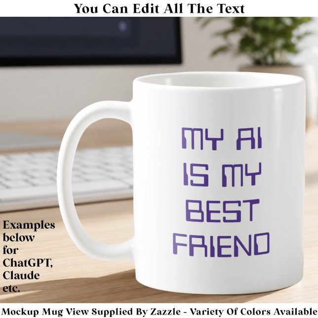Mug Amusant AI/Chatbot Enthousiaste de la tech geek pe (Créateur téléchargé)