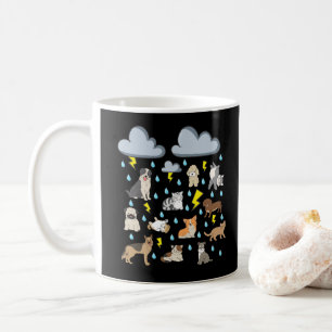 Mug Amusant Anglais Idiom Pluie Chats et Chiens Chiens