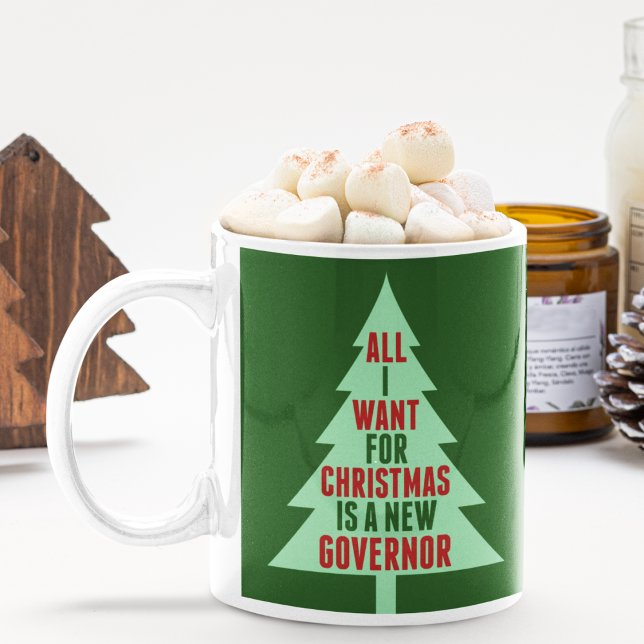 Mug Amusant anti-gouverneur Abbott Noël Tree Holiday (Créateur téléchargé)