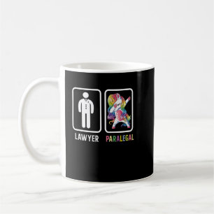Mug Amusant Avocat Paralegal Dabbing Unicorn Droit F