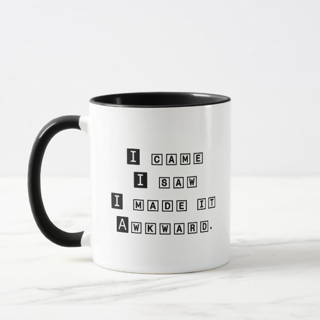 Mug Amusant Awesome Trendy Typographie Awkward Coworke (Gauche)
