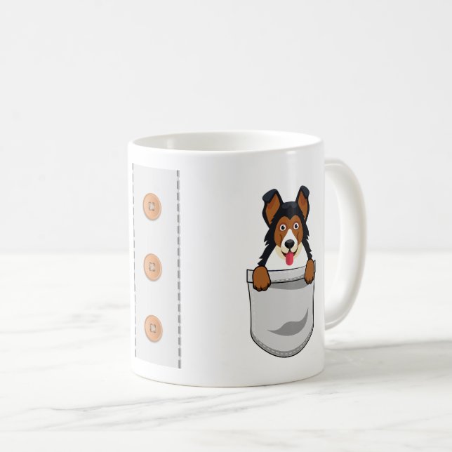 Mug Amusant berger allemand Amoureux des chiens chiot (Devant droit)