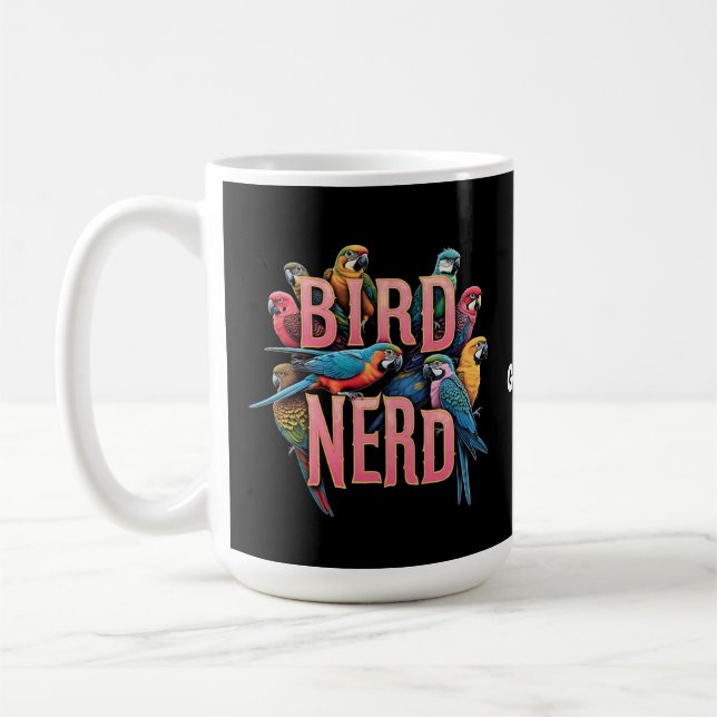 Mug Amusant Bird Design Nerd pour Oiseaux et Oiseaux (Gauche)