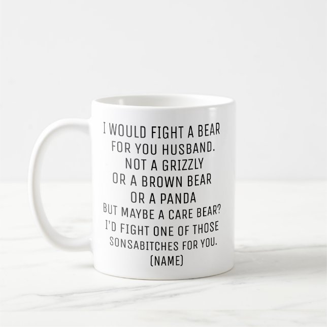 Mug Amusant cadeau mari, mari mug, mari cadeau, (Gauche)