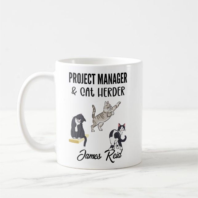 Mug Amusant Chef de projet Ingénierie Entreprise (Gauche)