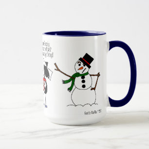 Mug Amusant cheval et bonhomme de neige