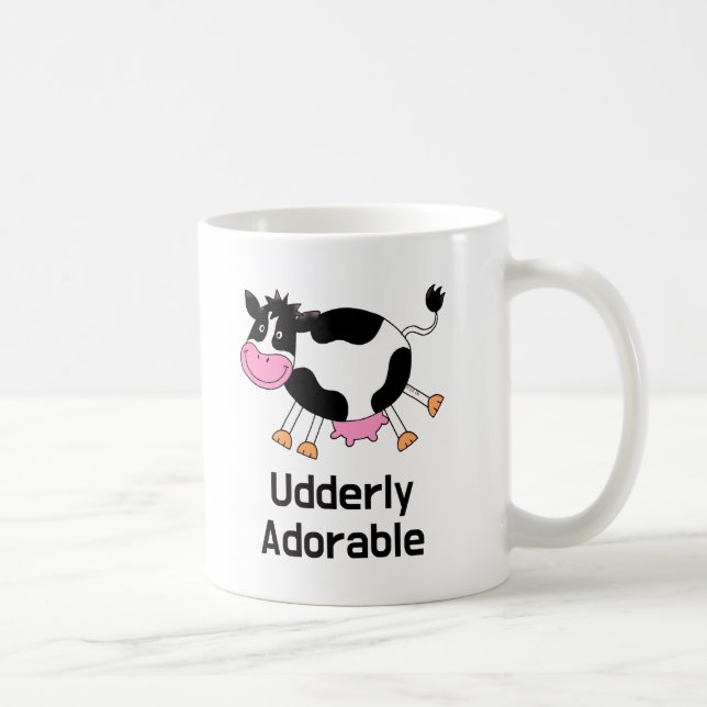 Mug Amusant Cute Cow Pun Design de dessin (Droite)