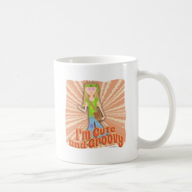Mug Amusant Cute Super Hippie Vibes fille Design (Droite)