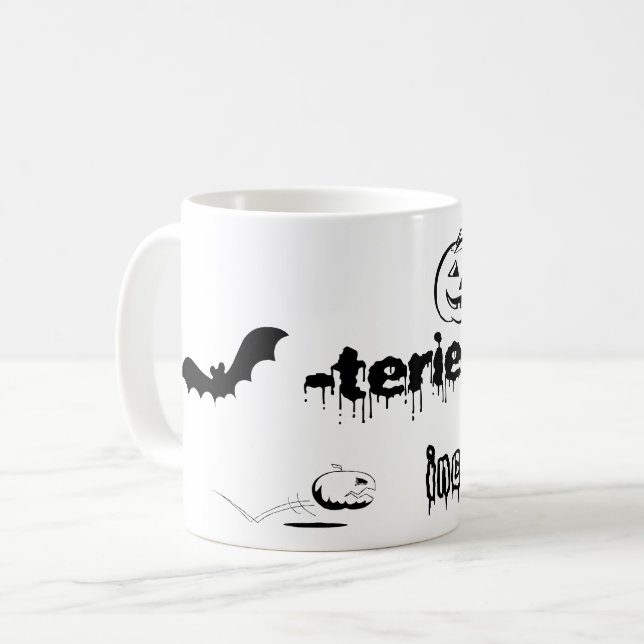 Mug Amusant design de blague Halloween (Devant gauche)