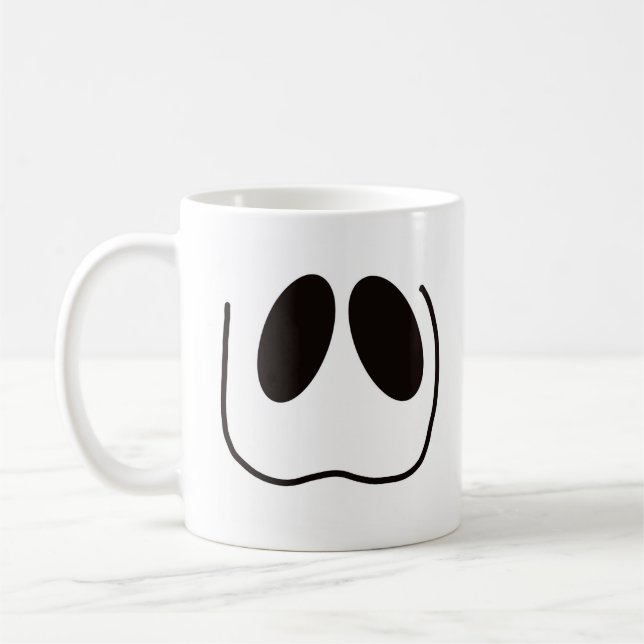 Mug Amusant, éffrayant, visage fantôme pour Halloween (Gauche)