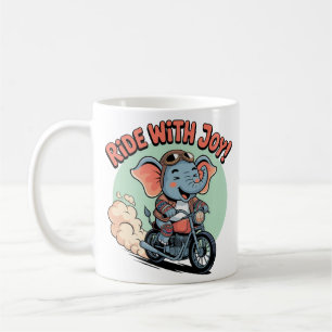 Mug Amusant Elephant Tattoo Motorbike Joy Ride