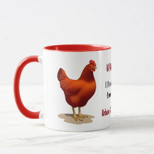Mug Amusant éleveur de poulet urbain Red Hen